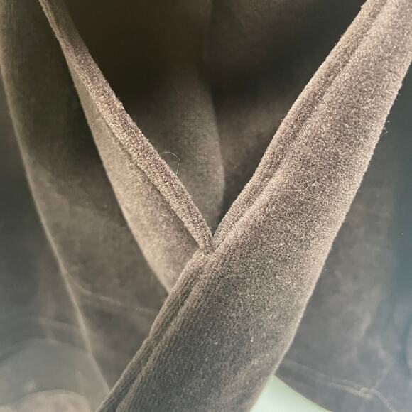 Denim & Co. Active Women's XLP Brown Velour Front Pockets V Neck Tunic Top - Picture 6 of 7